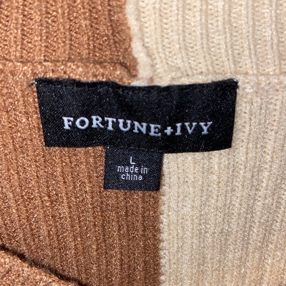 Fortune + Ivy color block sweater (Size Large) NWOT - Picture 2 of 4
